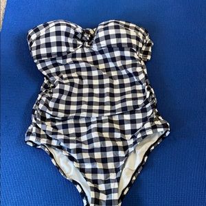 J crew gingham one-piece swimsuit